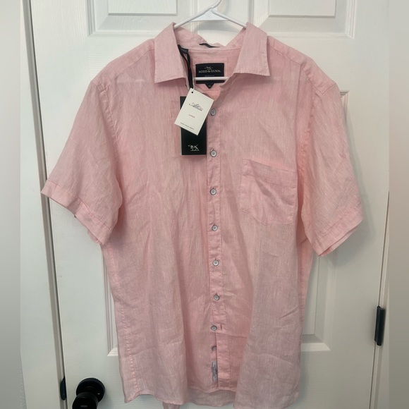 NWT Rodd & Gunn Ellerslie Short Sleeve Linen Button-Up Shirt - Picture 3 of 5